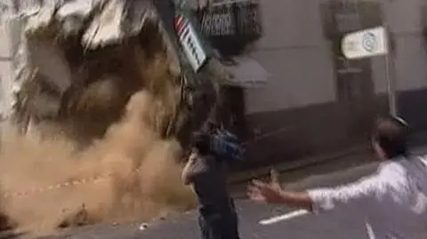 Katastrofa budowlana w oku kamery