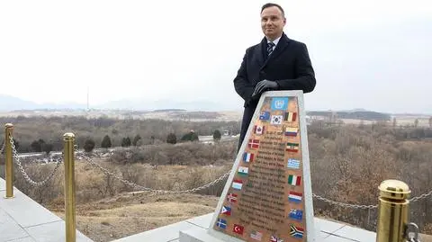 Prezydent Duda pojawił się blisko granicy z Koreą Północną