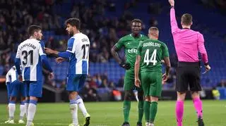 Jacek Góralski wyleciał z boiska w 35. minucie spotkania