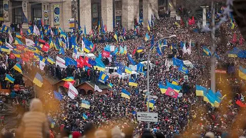 Protesty w Kijowie zaczęły się 21 listopada ubiegłego roku. Tak wyglądały pierwsze relacje z Euromajdanu