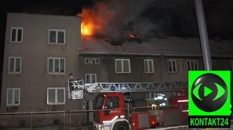 Nocny pożar w Elblągu. Ewakuacja mieszkańców