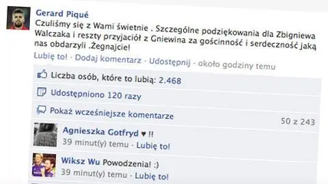 "Czuliśmy się świetnie. Żegnajcie!": Pique dziękuje po polsku