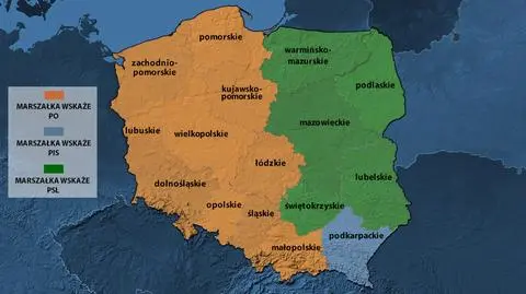 Gdzie marszałek z PO, gdzie z PiS? PO i PiS wybrały województwa