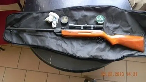 Strzelali z kradzionej wiatrówki do przechodniów. Schowali się w szafie
