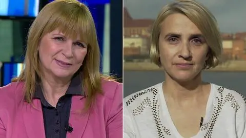 Małgorzata Gosiewska i Joanna Scheuring-Wielgus w TVN24