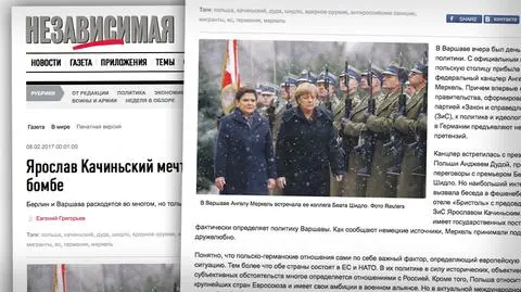 Merkel w Warszawie. "Niezawisimaja Gazieta" komentuje