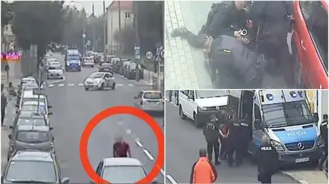 Niszczył auta, wyrwał broń policjantowi. Odpowie za napaść