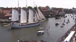 Parada żaglowców na Motławie w ramach Baltic Sail