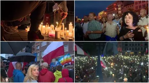 Protesty "w obronie sądów" w całej Polsce