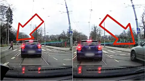 Szczecin: BMW przemknęło tuż przed kobietą na pasach