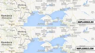 Dwie rzeczywistości. U góry dla Rosjan, na dole dla reszty świata