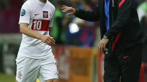 Obraniak ze Smudą podczas meczu z Rosją