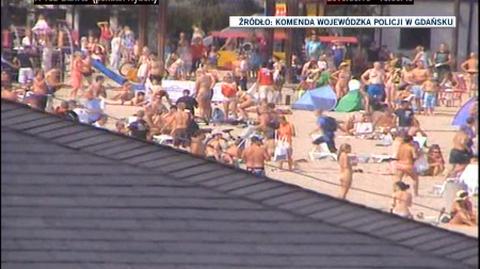 Nagranie z monitoringu gdyńskiej plaży 