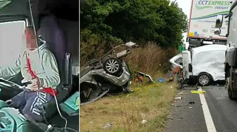 Polak przez kilometr trasy tylko raz spojrzał na drogę