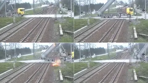 Dolny Śląsk: ciężarówka zerwała sieć trakcyjną. PKP publikuje film