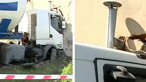 "To szczęście dla domowników, że cysterna wjechała do łazienki"