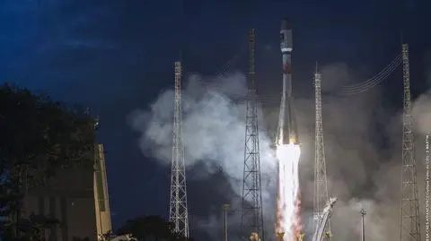 Rosyjska rakieta z europejskim ładunkiem na europejskim kosmodromie