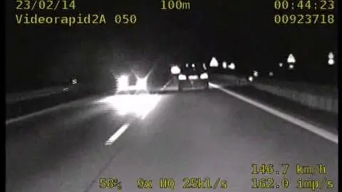 Pościg za kierowcą, który jechał autostradą pod prąd