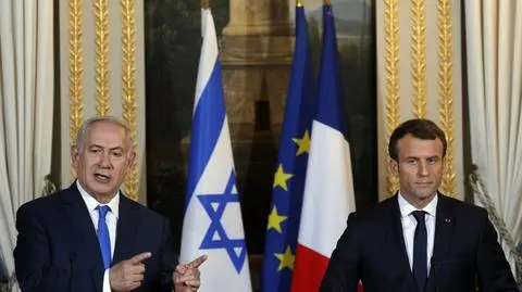 Premier Izraela Benjamin Netanjahu komentuje w Paryżu decyzję Trumpa