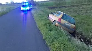 Clio wylądowało w rowie