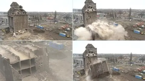 Druga eksplozja powaliła silos. 
"Dobra, niemiecka konstrukcja"