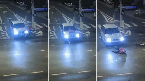 Olsztyn: Monitoring nagrał zderzenie kierowcy z rowerzystką