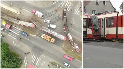 Gdańsk: Na skrzyżowaniu Mickiewicza z Hallera zderzyły się tramwaje
