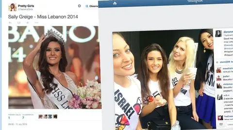 Miss Libanu Saly Greige krytykowana za zdjęcie z Miss Izraela