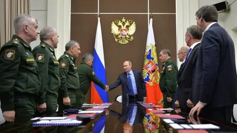 Władimir Putin. Spotkanie z urzędnikami Ministerstwa Obrony