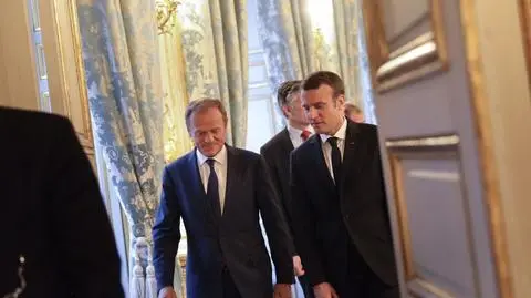 Donald Tusk i Emmanuel Macron w Paryżu