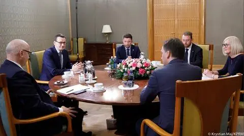 Spotkanie premiera z ministrami: Ziobrą, Szumowskim i Brudzińskim