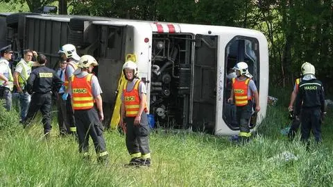 Wypadek polskiego autokaru w Czechach. Pięć osób rannych