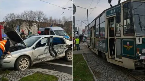 Elbląg: Zderzenie samochodu z tramwajem