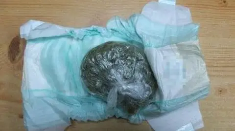 Schowała 200 porcji marihuany w pieluszce 