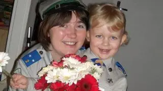 Justyna Piotrowska z córką Blanką 