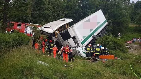 Wypadek w Tenczynie (wideo archiwalne)