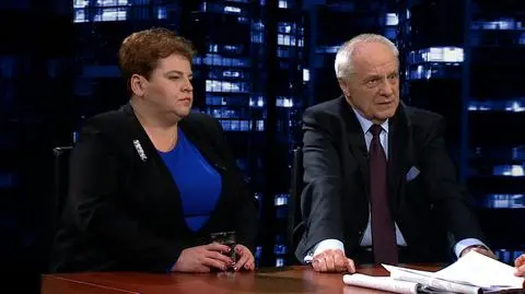 Marzena Wróbel i Stefan Niesiołowski w "Kropce nad i"