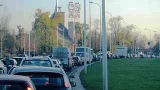 Wrocław stoi w korkach