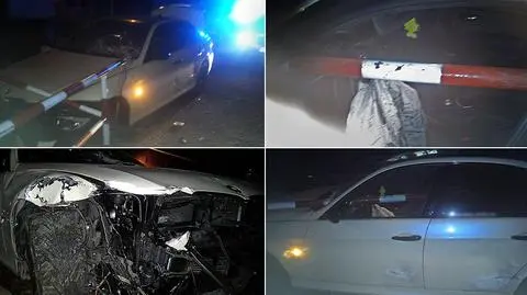 Wypadek w Choszcznie. Barierka przebiła przednią szybę