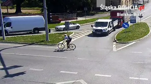 Bielsko-Biała. Policja poszukuje podejrzanego o potrącenie rowerem
