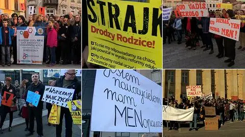 Strajk nauczycieli. Wiece solidarności z protestującymi nauczycielami