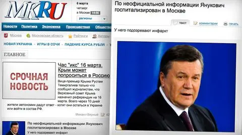 Rosyjski dziennik donosi, że Janukowycz znajduje się w jednym z moskiewskich szpitali