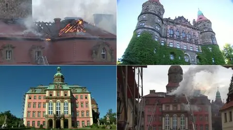 Dwie osoby usłyszały zarzuty w sprawie pożaru na Zamku Książ w Wałbrzychu