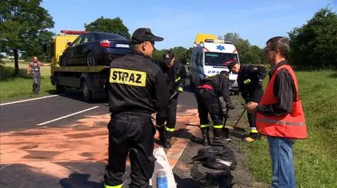 Poważny wypadek na krajowej "5".
Cztery osoby ranne