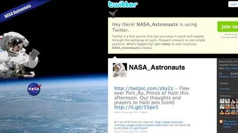 Twitter astronautów z ISS