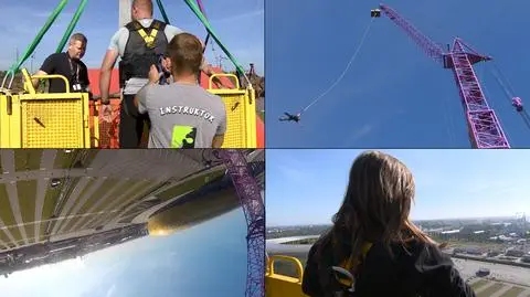 Dzieci skakały na bungee z Michalczewskim. "Jak tutaj dasz radę, wszędzie dasz radę"