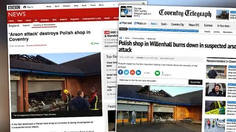 Coventry. Spłonął polski sklep