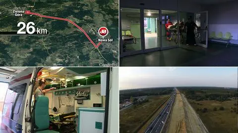 Policja eskortowała karetkę w drodze do szpitala