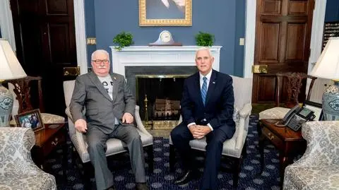 Lech Wałęsa spotkał się w Waszyngtonie z Mikiem Pence&#039;em