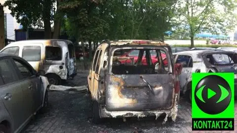 Trzy auta spłonęły w ciągu kwadransa
